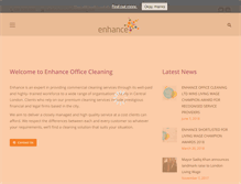 Tablet Screenshot of enhanceofficecleaning.com